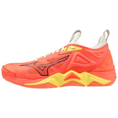 Zapatillas Para Voleibol Mizuno WAVE Momentum 3 Mujer - Naranjas / Negros / Amarillos - Chile M678U